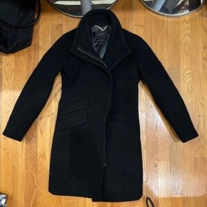 J. Crew - Italian Wool Black Coat, Size 00P
